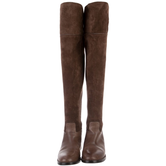 Tory Burch Shoes - Tory Burch Brown Suede Knee-High Boots
